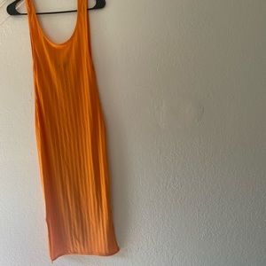 NEVER WORN PrettyLittleThing Orange Cotton Dress